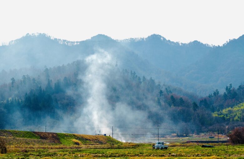 野焼きの風景